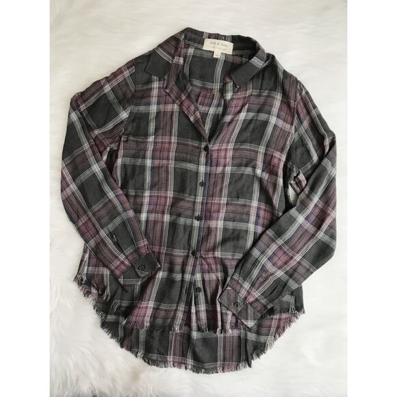 Cloth & Stone Plaid Button Down Shirt - Picture 3 of 5